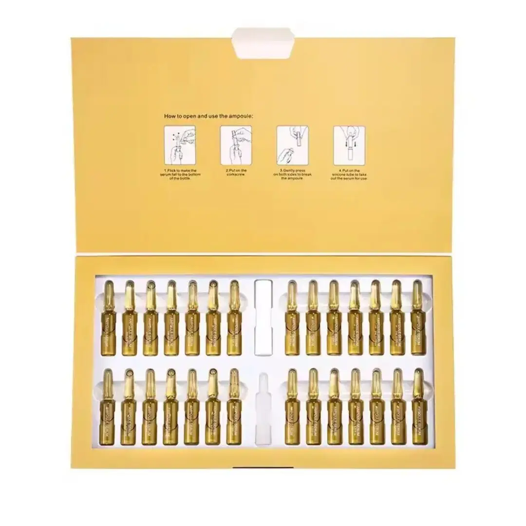 Conjunto de Ampolas de Vitamina C 20% e Sérum de Nicotinamida Hidratante Clareador Redutor de Rugas Anti-Envelhecimento para Cuidados com a Pele do Ro