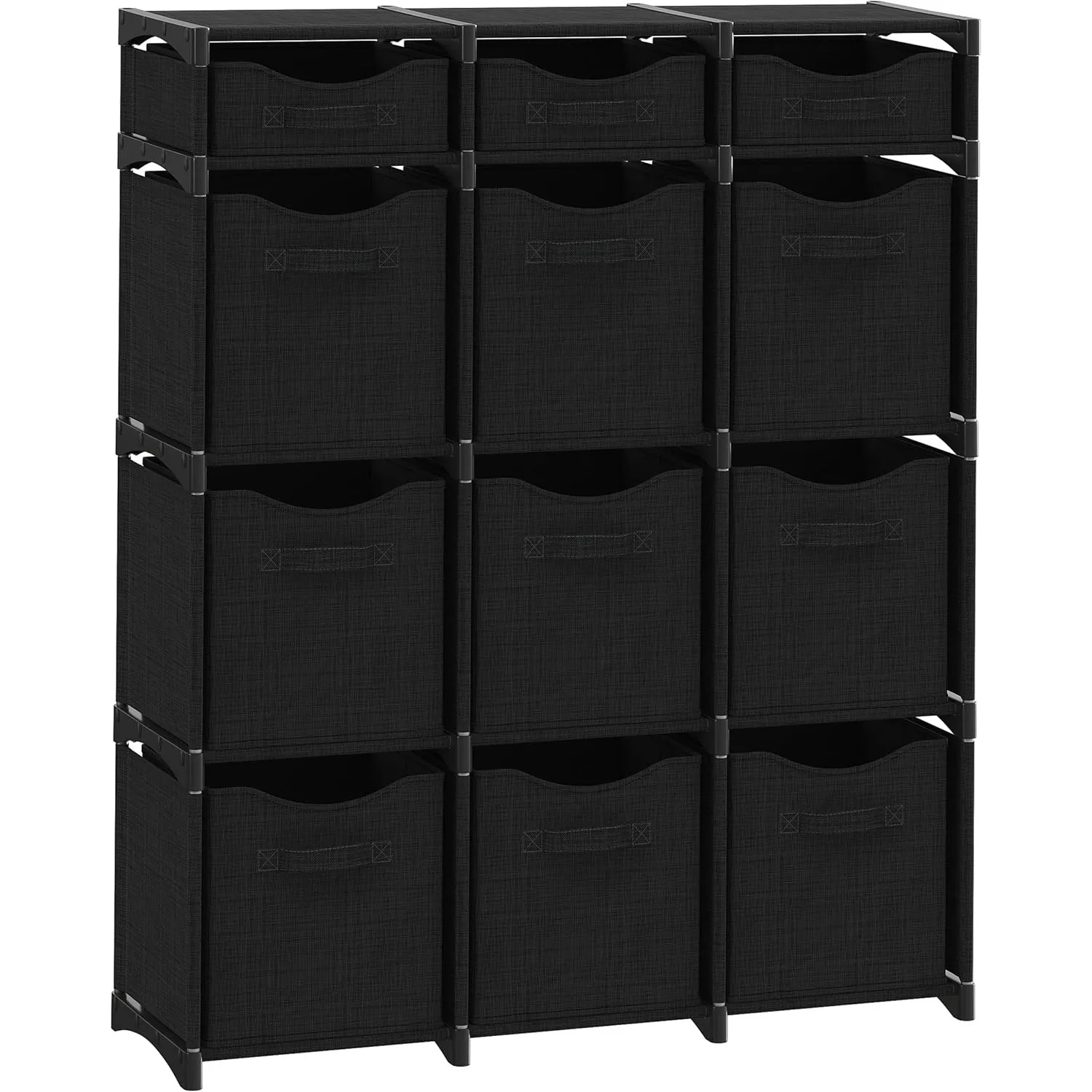 

12 Cube Closet Organizers And Storage | Includes All Storage Cube Bins | Easy To Assemble Closet Storage Unit With Drawers |