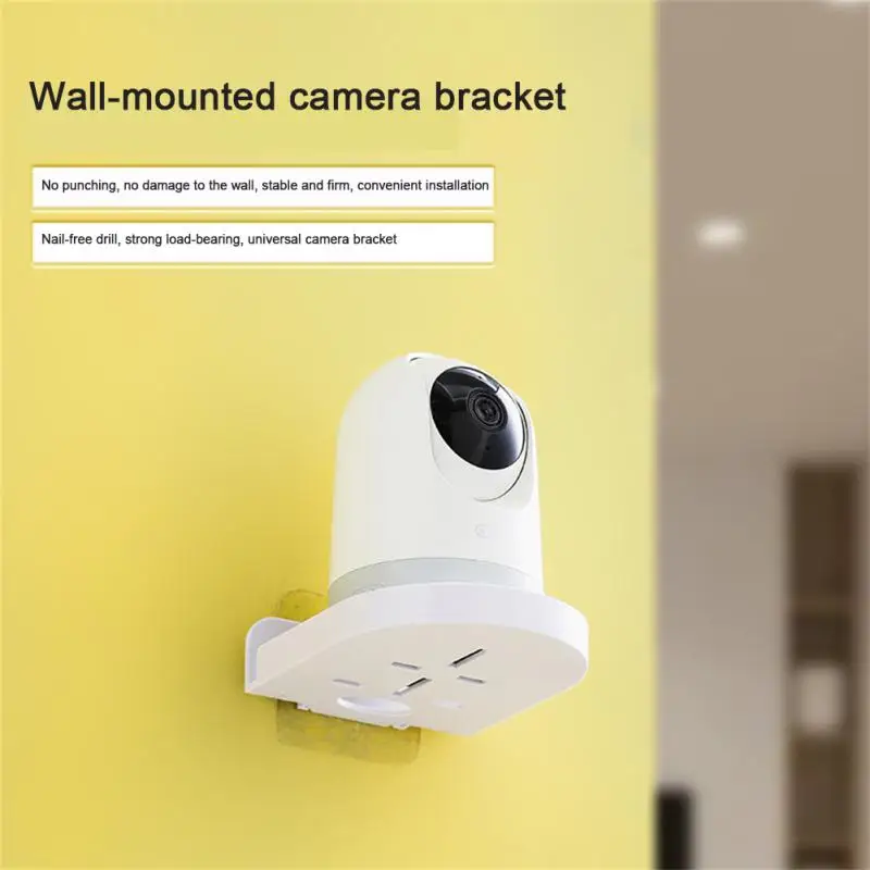 Wall Mount Floating Stand Shelf For Security Camera Mini Bedroom Bathroom Camera Shelf Monitoring Trays Organization Storage