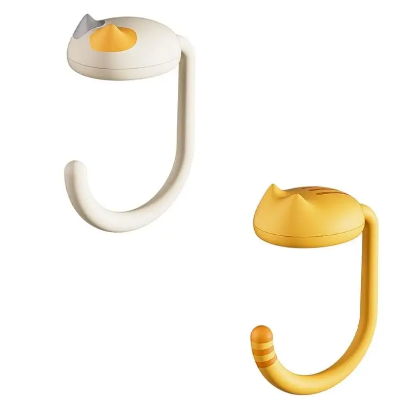 

G6KF Stylish Cats Desk Bag Hanger in or Yellow Perfect for Keeping Bags Off the Floor in Homes Offices and Classrooms