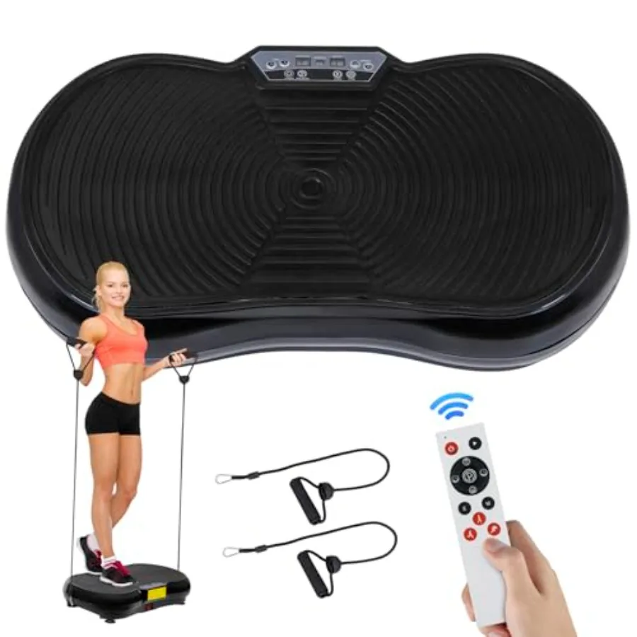 

Vibration Plate Exercise Machine for Whole Body Workout Home Gym Fitness Platform in Black with Vibration Technology for Weight
