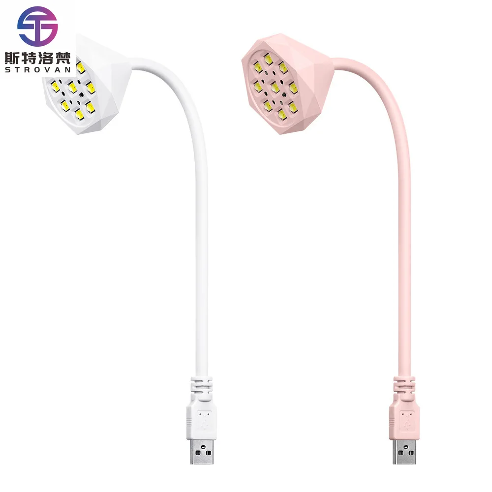

STLF LZS 27W Rechargeable Desktop Diamond Head Nail Lamp No Black Hand Quick Drying USB UV Led Nail Lamp