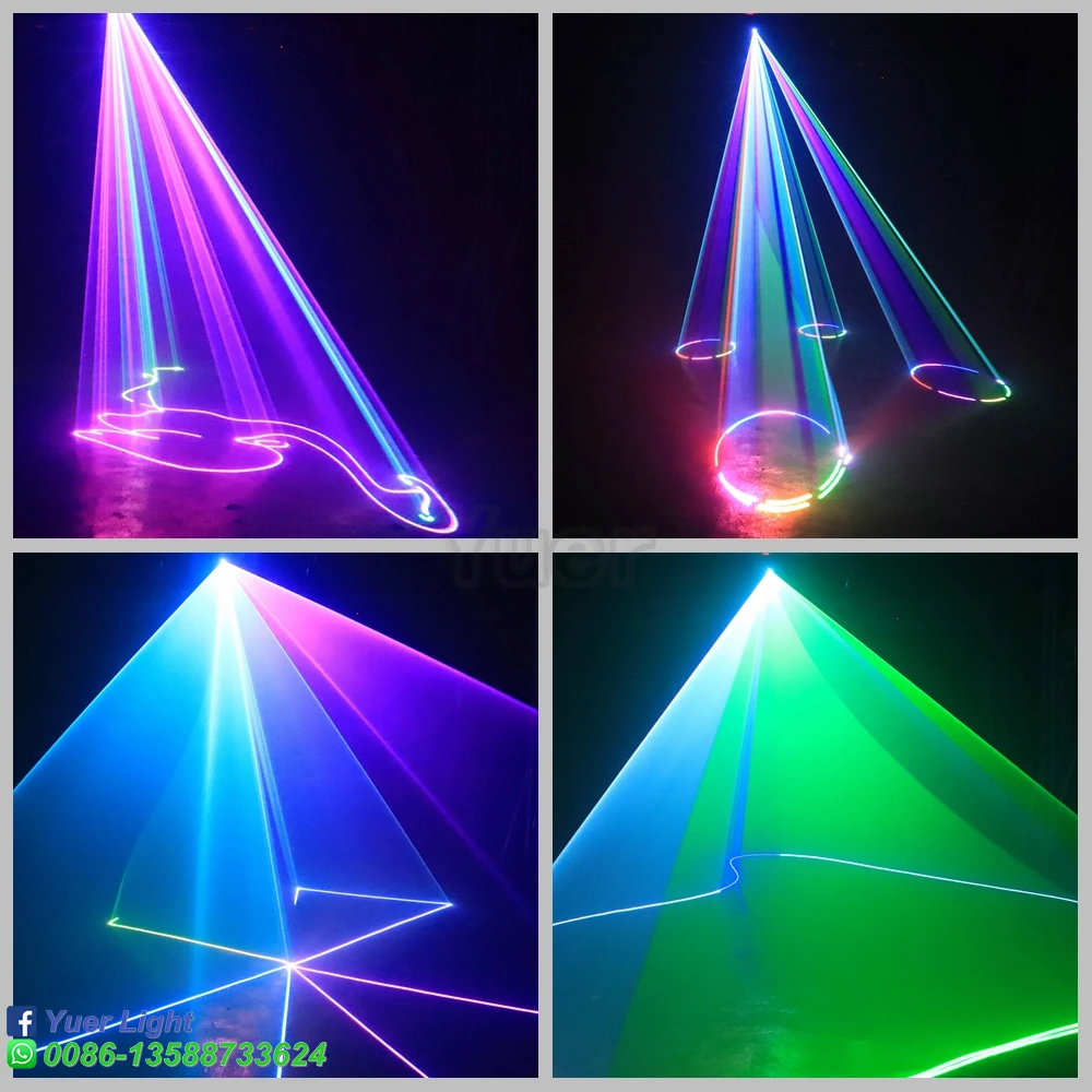 Imagem -06 - Yuer-disco 3d Raio de Luz Laser Projetor Raio Projetor para Eventos Disco Party dj Animação Rgb 4.5 w