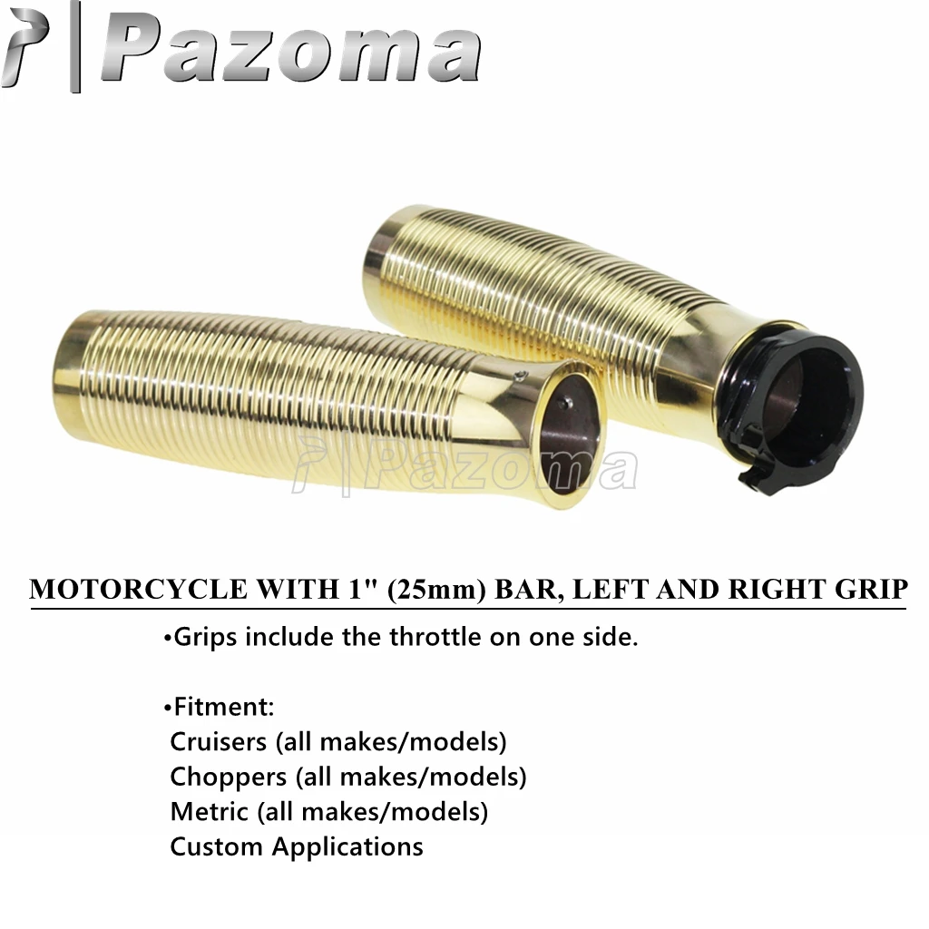 Motorcycle Footpeg Footrest Hand Grips Brass For Chopper Bobber Cruiser Custom Cafer Racer 1