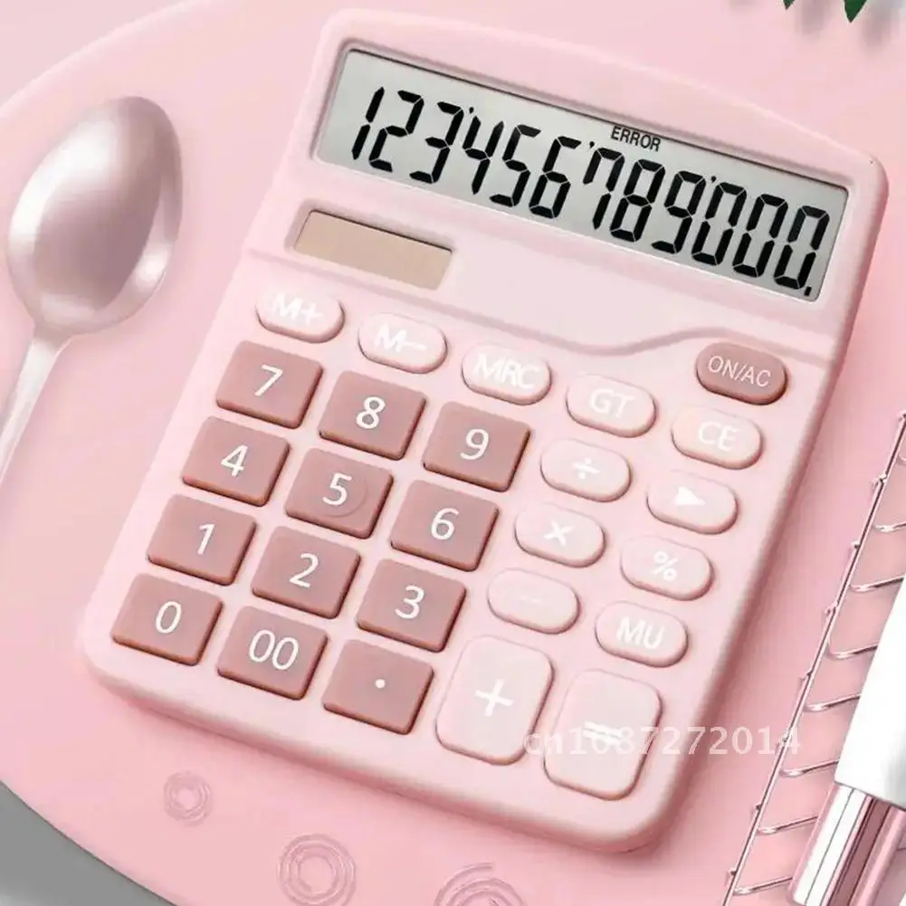 Calculadoras de 12 dígitos com bateria solar, Dual Power, Big Display, Calculadora Desktop, Display, Colorido, Desktop, Escritório, Casa, Escola, Moda