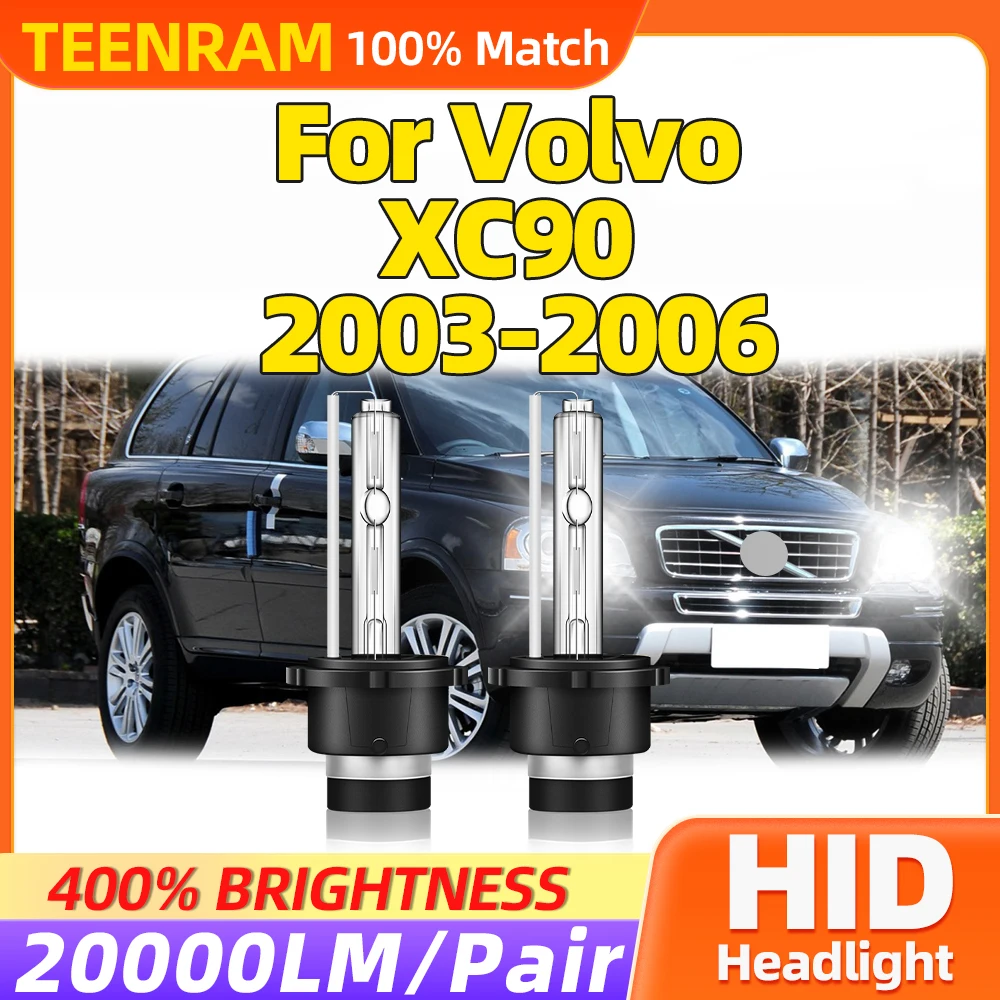 35W HID Xenon Headlight Bulbs 6000K Car Headlamp 20000LM Super Bright Auto Head Lamps For Volvo XC90 2003 2004 2005 2006