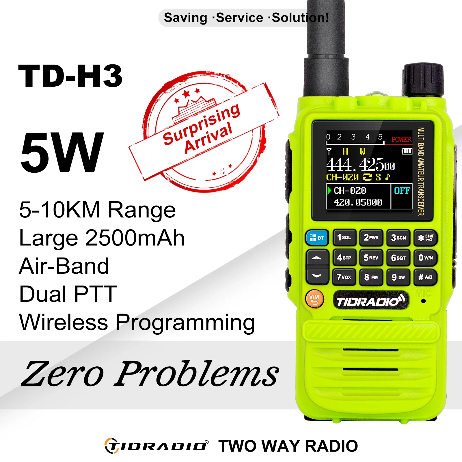 

TIDRADIO H3 Walkie Talkie Беспроводное программирование AM дальнего действия Air Band Радио HAM GMRS NORMAL Программирование USB Type-C