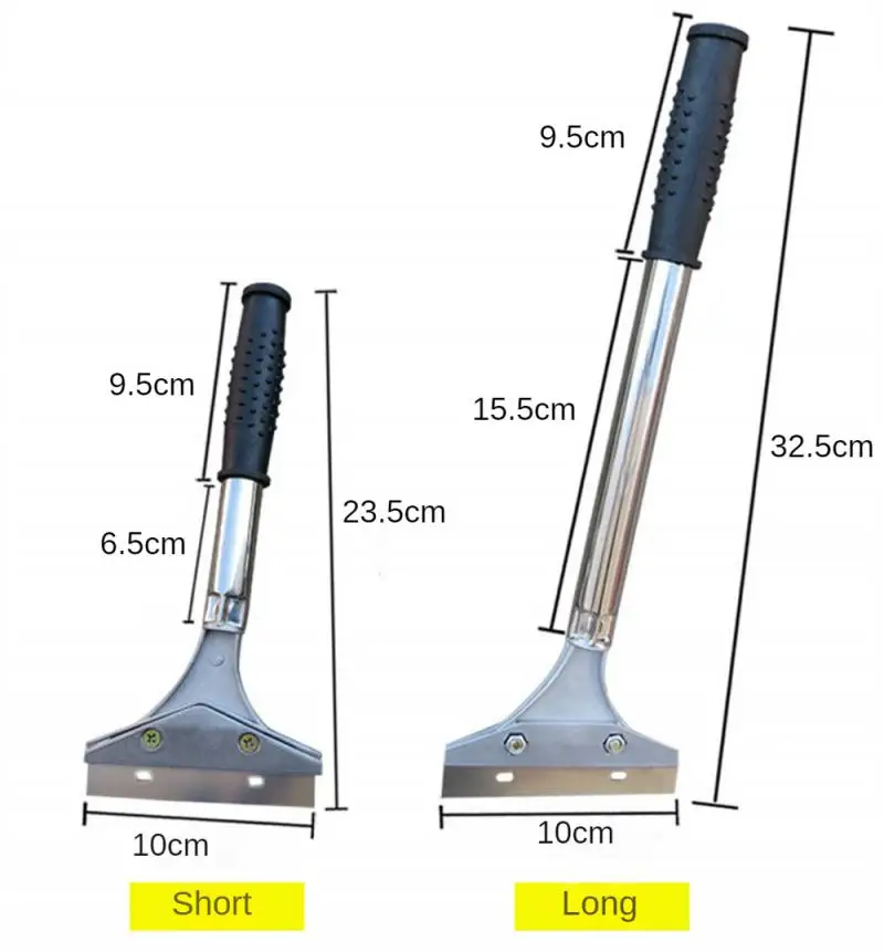 Parede Raspador De Telha Cerâmica, Raspador De Piso, Navalha De Vidro De Janela, Putty Knife, Lâmina Fixa, Ferramentas De Limpeza De Mão, 23 cm, 32cm