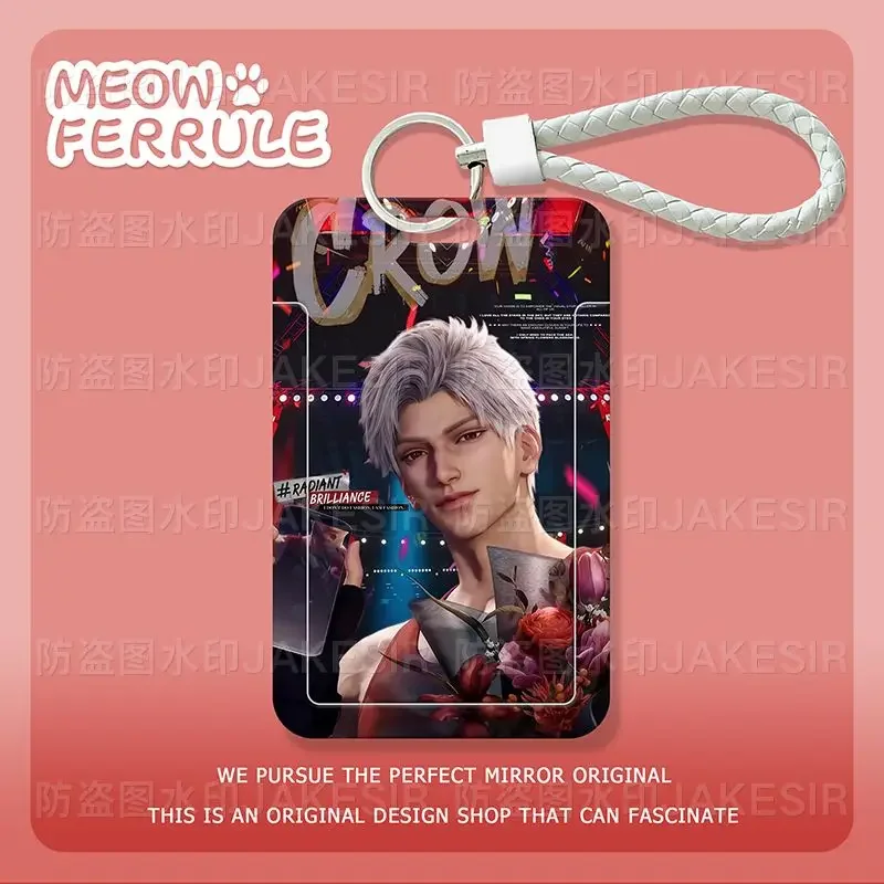 Love and Deepspace  Anime Sylus Student Meal Card Set ID Set Bus Subway Card Sets Protective Case Card Cover Keychain Pendant