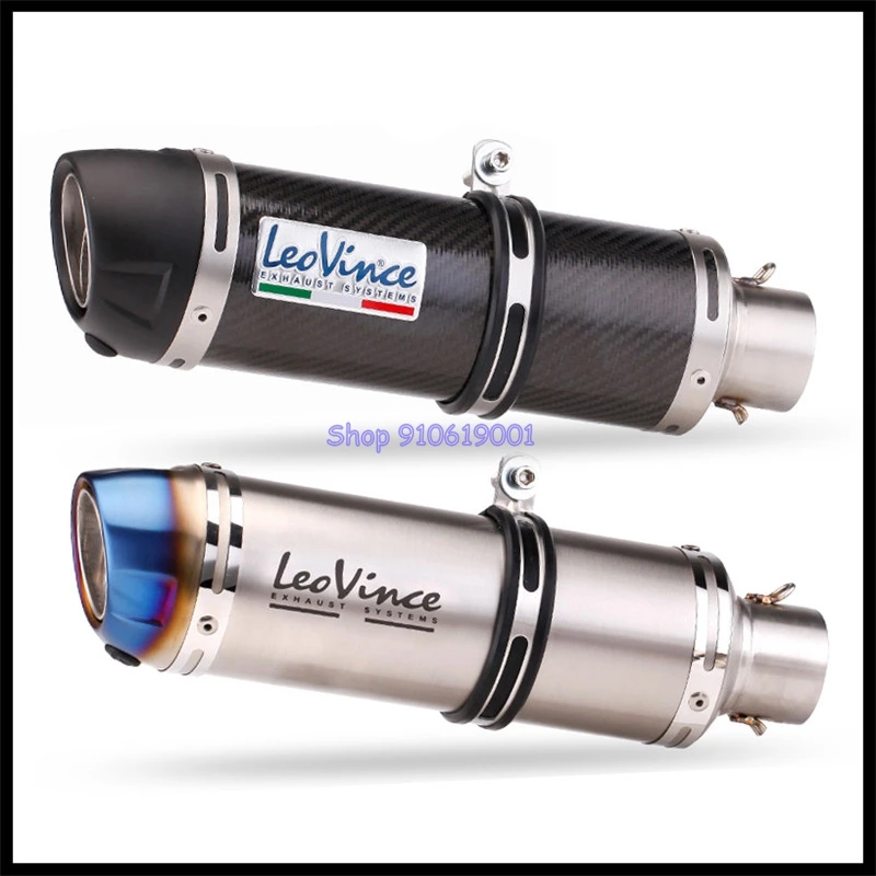 Left / Right Side Motorcycle Exhaust Muffler Pipe 51mm Leovince Escape Moto Universal for R1 R3 R6 FZ6N GSXR1000 Z1000 ZX14R etc