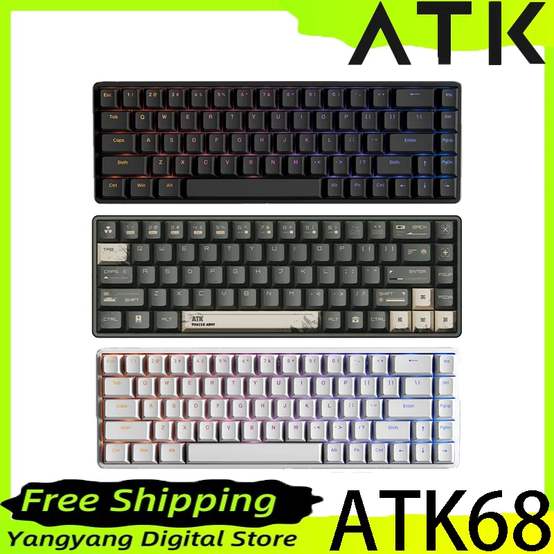 ATK68 Gaming Magnetic Switch Keyboard Fearless Contract RGB Backlight Fast Trigger Low Latency 68-Key Gaming Mechanical Keyboard