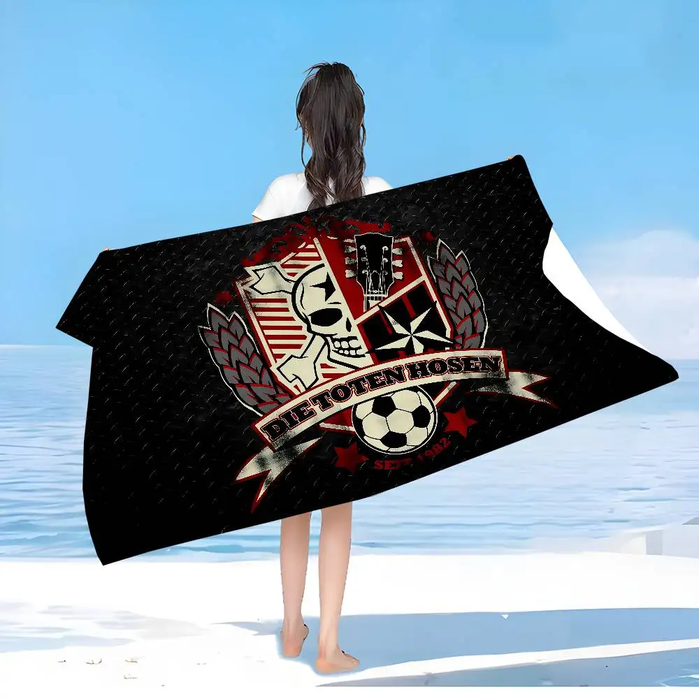 Punk Rock D-Die Toten Hosen Metal band Beach Towel Colorful Bath Towels for Girl Microfiber Quick Dry Custom Sand  Spa Gym Pool