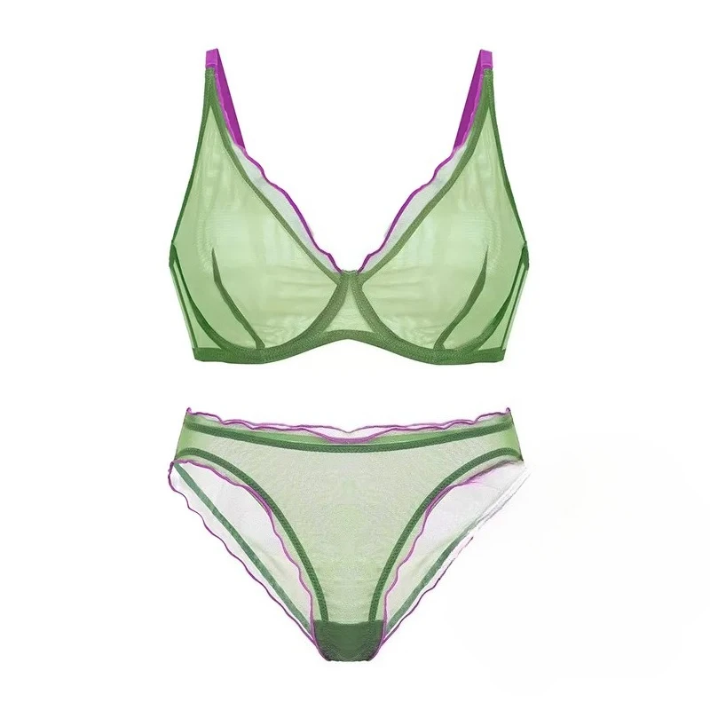 Sophisticated Japanese Style Minimiser Bra Ultra Fine Mesh Non Padded Bralette Large Bust Support Comfort Lingerie Sensual Set