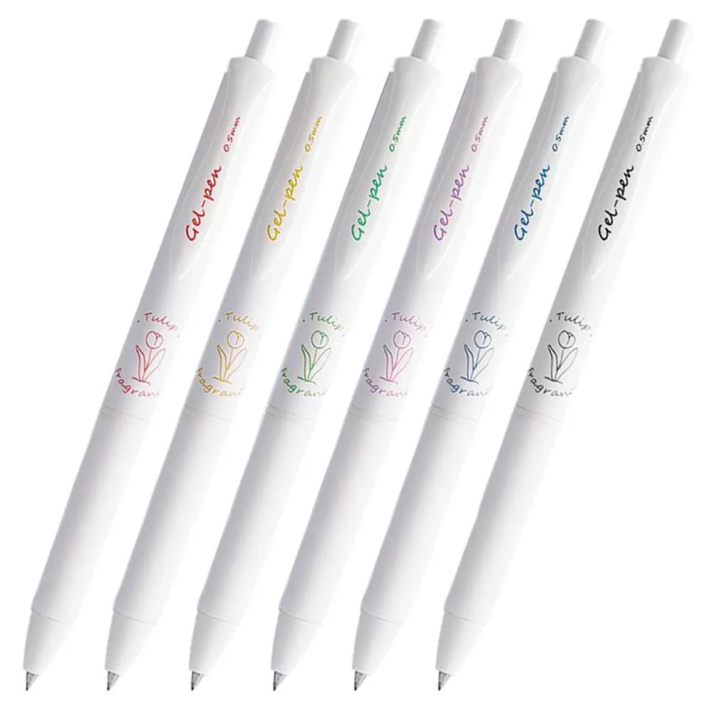 

6Pcs Middle Gel Pen Comfortable Grip Smooth Writing Multi-Function Ink Pens for School Notes Kids Gel Pen Ink Pens