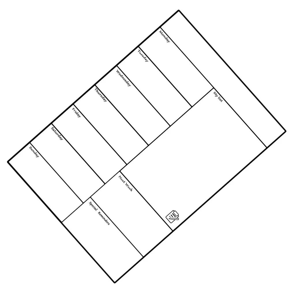 

A3 White Magnetic Weekly Schedule Calendar Stickers Reusable Memo Writing Board for Refrigerator Metal Surface