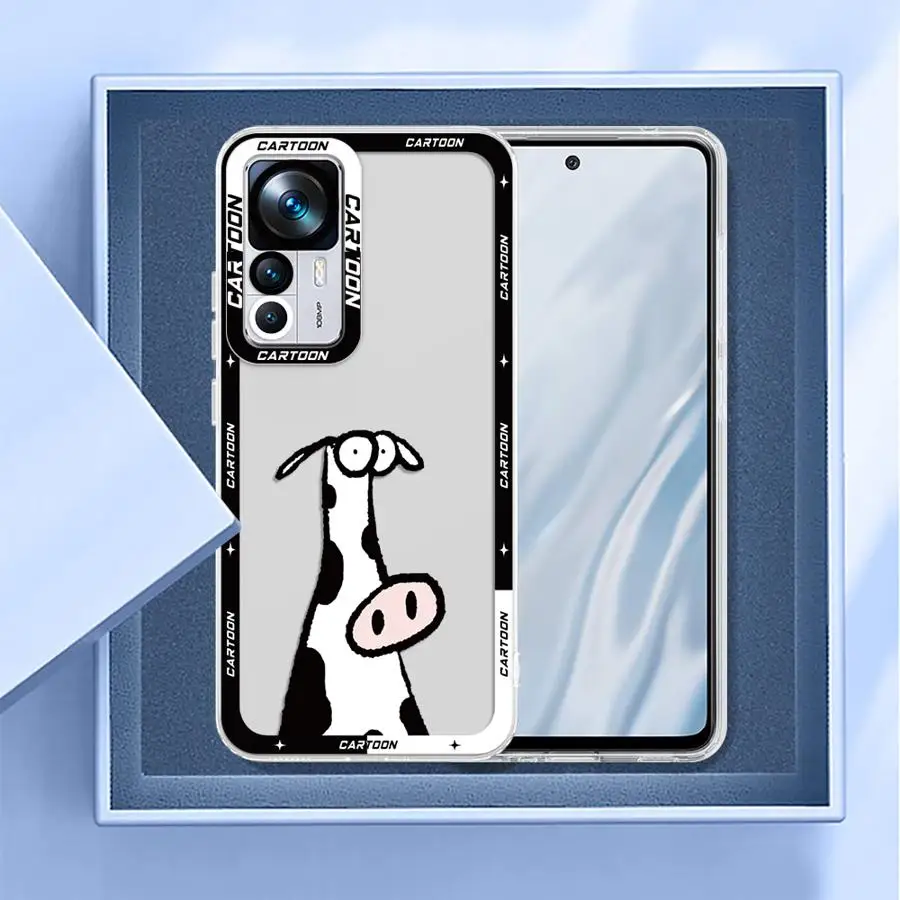 샤오미 레드미 노트 9 11S 11 14 13 12 프로 플러스 10프로 8 12S 10라이트 10S용 전화 케이스 소프트 커버 만화 소 디자인