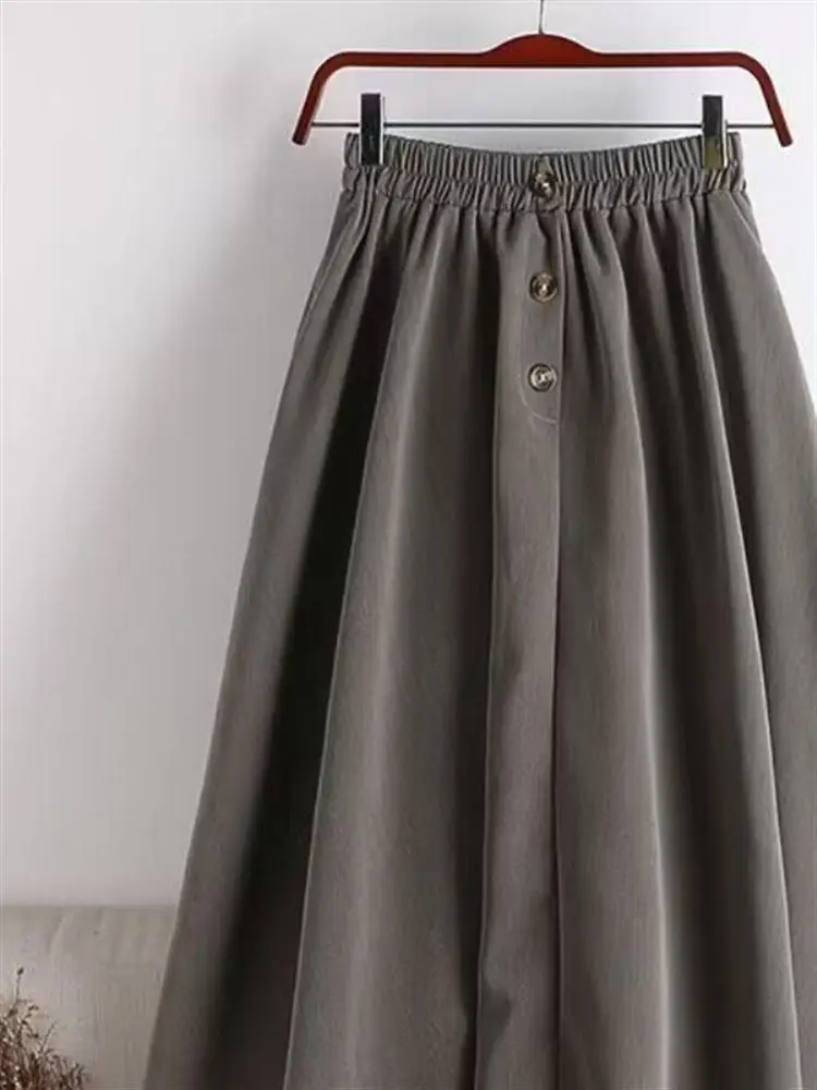 

Летняя женская юбка миди 2023 года больших размеров с завышенной талией, свободного кроя, А-силуэта, с цветными вставками, для повседневной носки, длинная