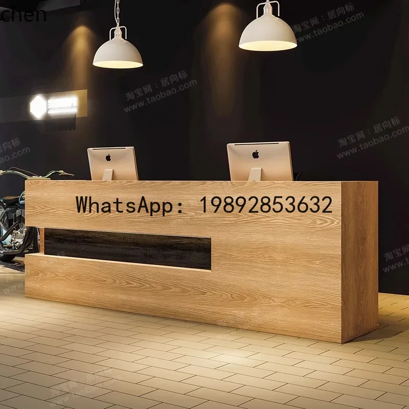 

H29- Industrial Style Reception Desk for Homestays, Front Desk for Gyms, Restaurants, and Cashier Counter