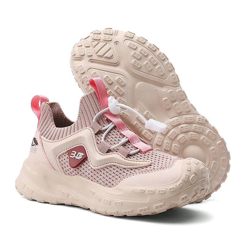 Kids Outdoor Sport Running Shoes Stylish Breathable Mesh Trainers Boys Girls Soft Flexible Non Slip Sole School Footwear