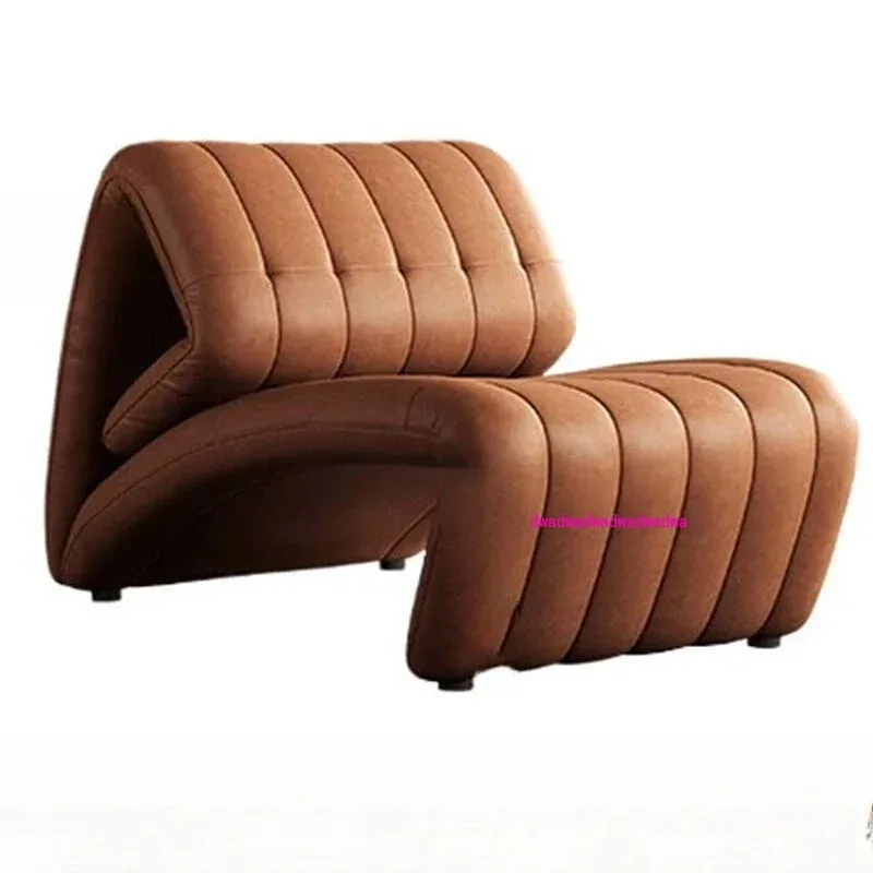 

Barcelona style Lounge Chair Statement Armchair for Bedroom Classic fold chair lazy single sofa