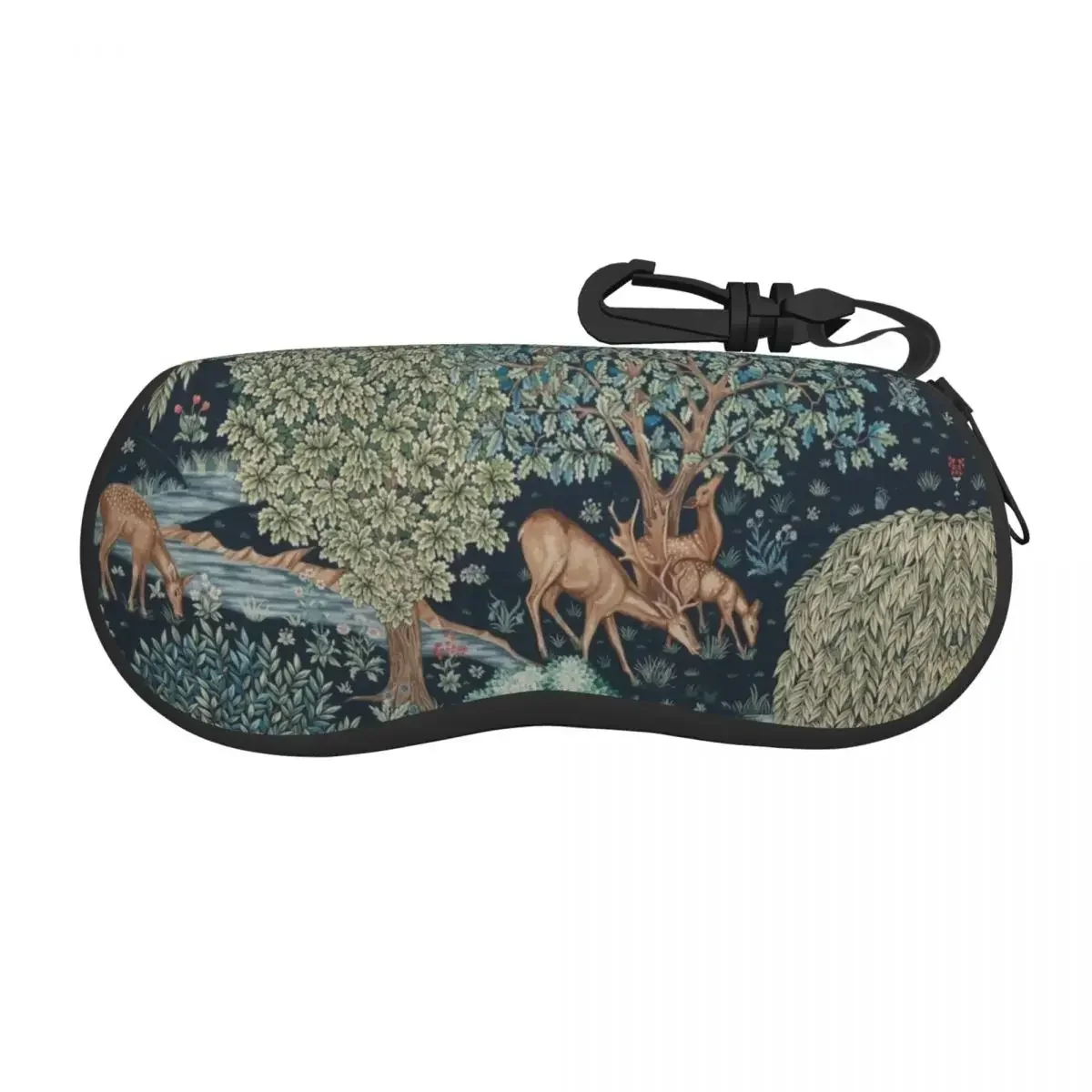 William Morris Deer Eyeglass Glasses Case Men Women Soft Textile Pattern Sunglasses Protective Bag