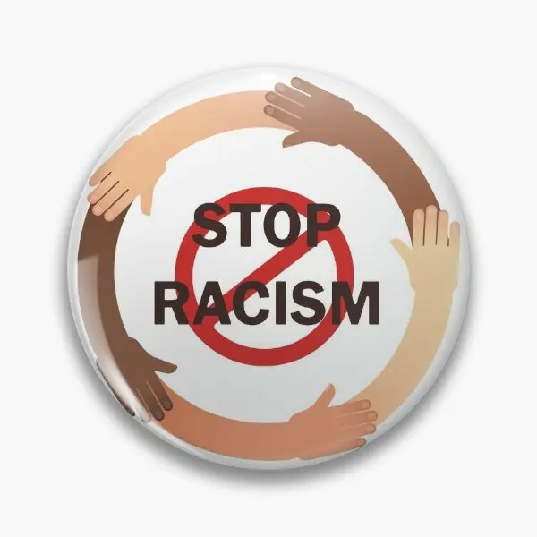 Stop Racism  Soft Button Pin Jewelry Badge Fashion Collar Brooch Decor Cute Lapel Pin Clothes Cartoon Hat Lover Women Gift