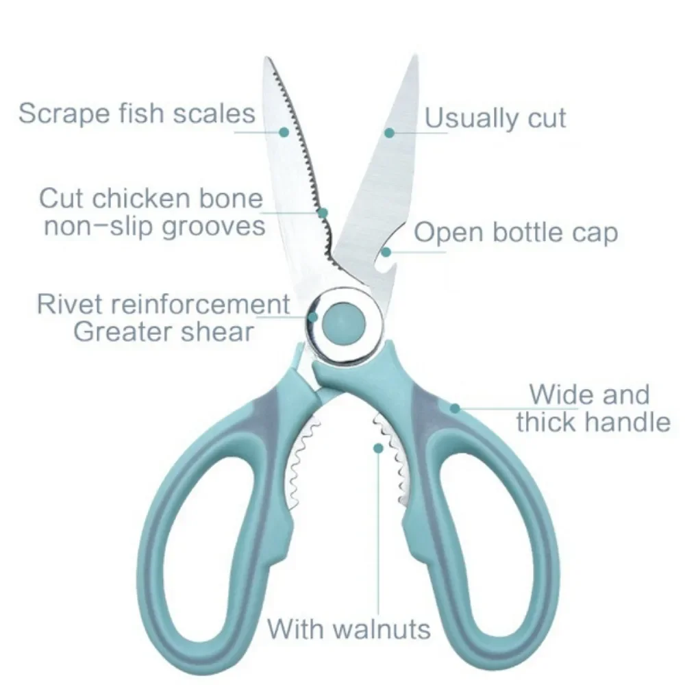 Stainless Steel Kitchen Shear Meat Scissors with Blade Set Multi-Purpose Ultra Sharp Cutting Poultry Bones Home Kitchen Tools