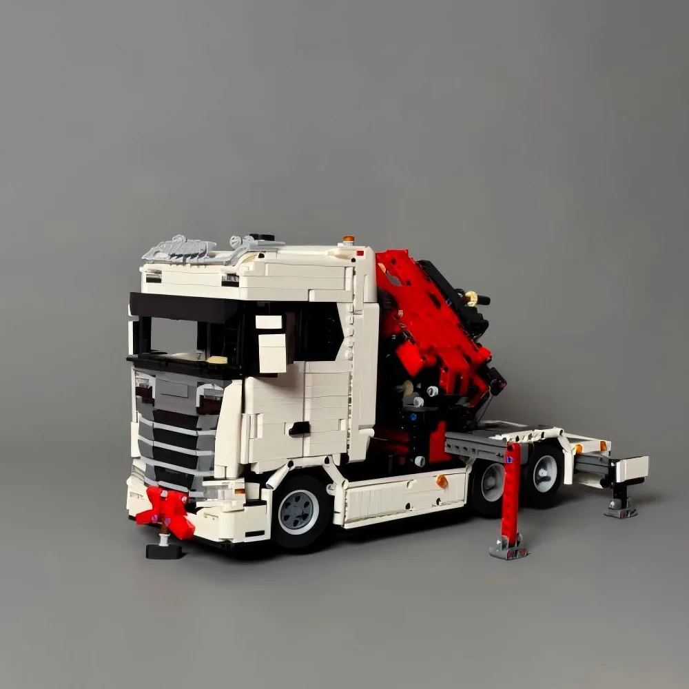 Main Transporter MOC-205118 770S CRANE TRUCK High-tech Parts Building Blocks for Adults Educational Toys Vehicles Models Gift