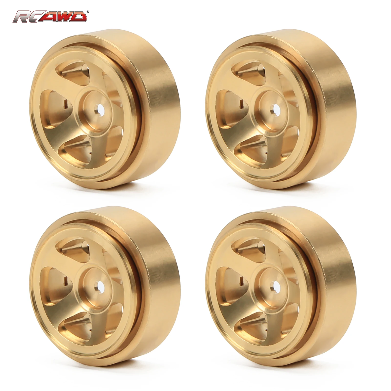 4 pz/set full brass 1.0 beadlock ruota senza colla 50g per FMS Hobby 1/18 crawlers (non per Mogrich) parte di aggiornamento