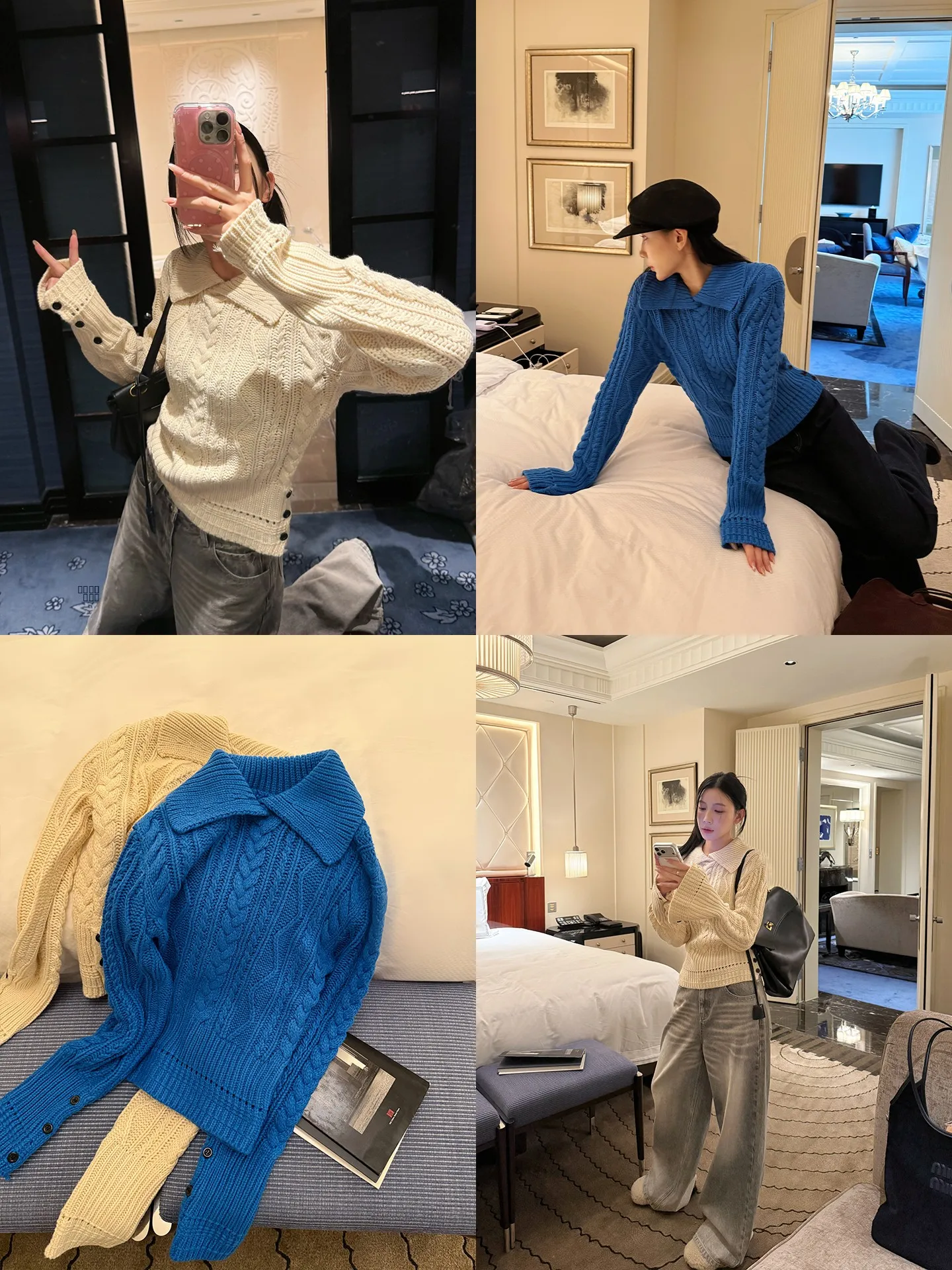 

Утепленный женский свитер крупной вязки синего цвета, с узором косы, зимний топ больших размеров, корейский стиль, с длинными рукавами, теплый, повседневный, модный