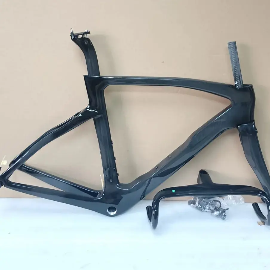 

1K Weave F14 Carbon Road Bike Frame 2024 T1100 1K Carbon Bicycle Frames Disc/Rim Brake Frameset+Handlebar Custom Logo DPD Ship