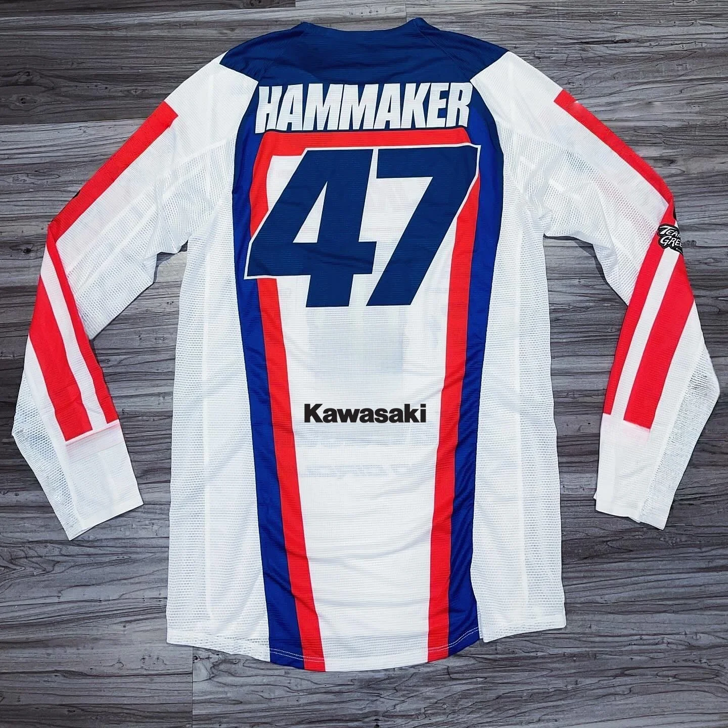 

Мужская быстросохнущая майка для мотокросса Kawasaki с длинными рукавами # 47, дышащая мотоциклетная футболка Hammker, повседневная мотоспортивная одежда