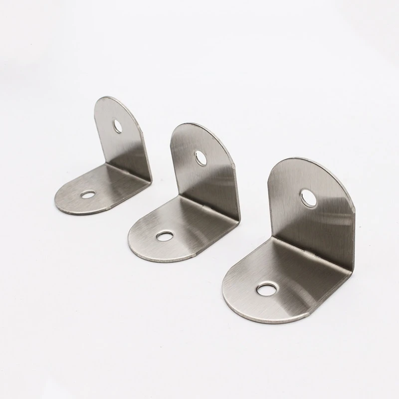 Stainless Steel Hardware Fittings for Bathroom Partitions 90-Degree Right Angle Thickened Toilet Partition Connecting Bracket