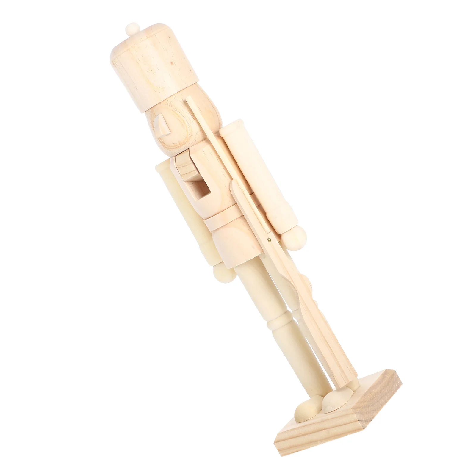 

Unfinished Nutcracker Soldier Diy Wooden Ornament Blank Figure For Christmas Decoration Craft Wood Decor