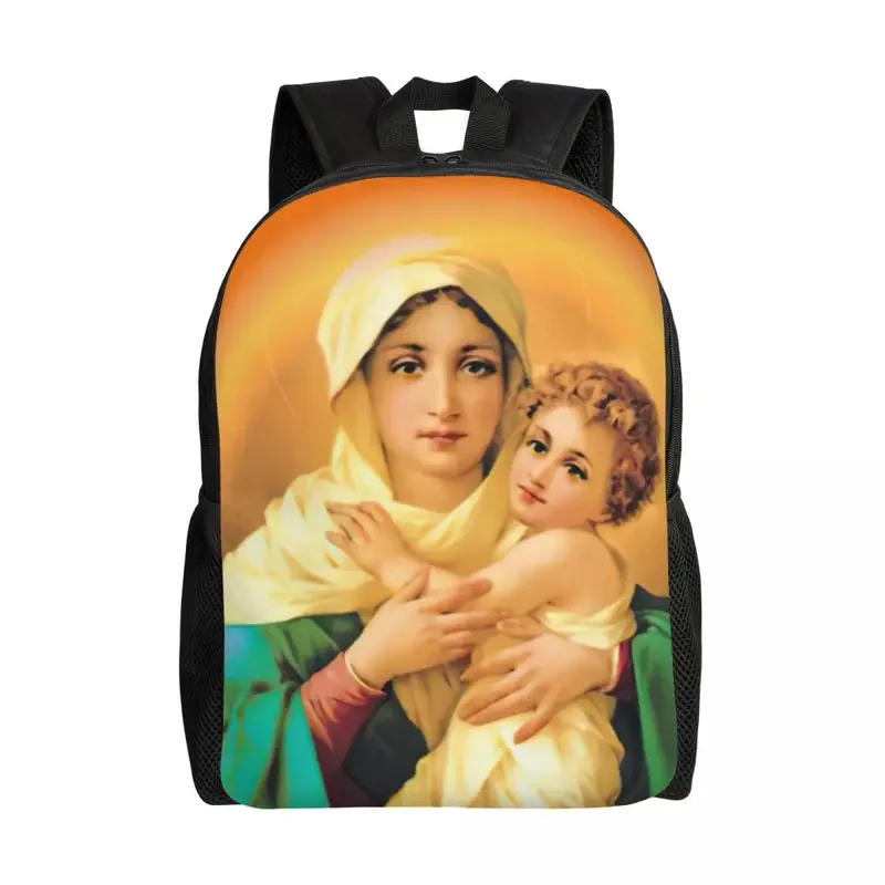 Customized Our Lady Of Schoenstatt Backpack Women Men Waterproof School College Virgin Mary Catholic Saint Bag Print Bookbags