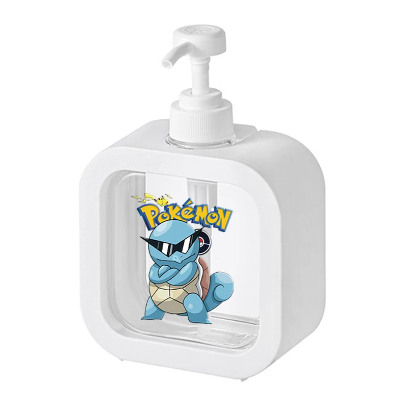 Pokemons Soap Dispenser Anime Pikachu Shampoo Bottle Clear Plastic Press Type Lotion Split Storage Container for Bathroom Kitche view 3