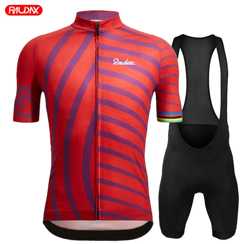 

RAUDAX Man's Cycling Jersey Set 2025 New Summer Anti-UV Bicycle Cycling Clothing Short Sleeve Bike Clothes Maillot Ropa Ciclismo