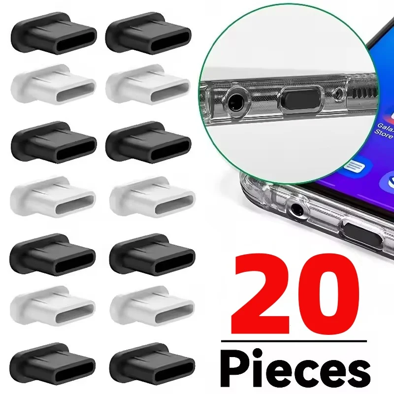 Silicone Dust Plugs Type C Charging Port Protector Stopper Cap Cover for Iphone 16 15 Pro Max 16 15 Plus Samsung Anti-Dust Plug