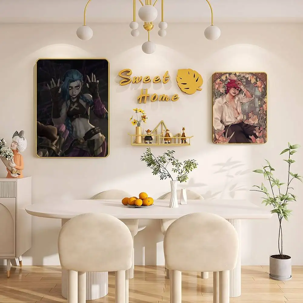 ملصق أنيمي J-Jinx A-Arcane صور جدارية لغرفة المعيشة ديكور الخريف وغرفة النوم