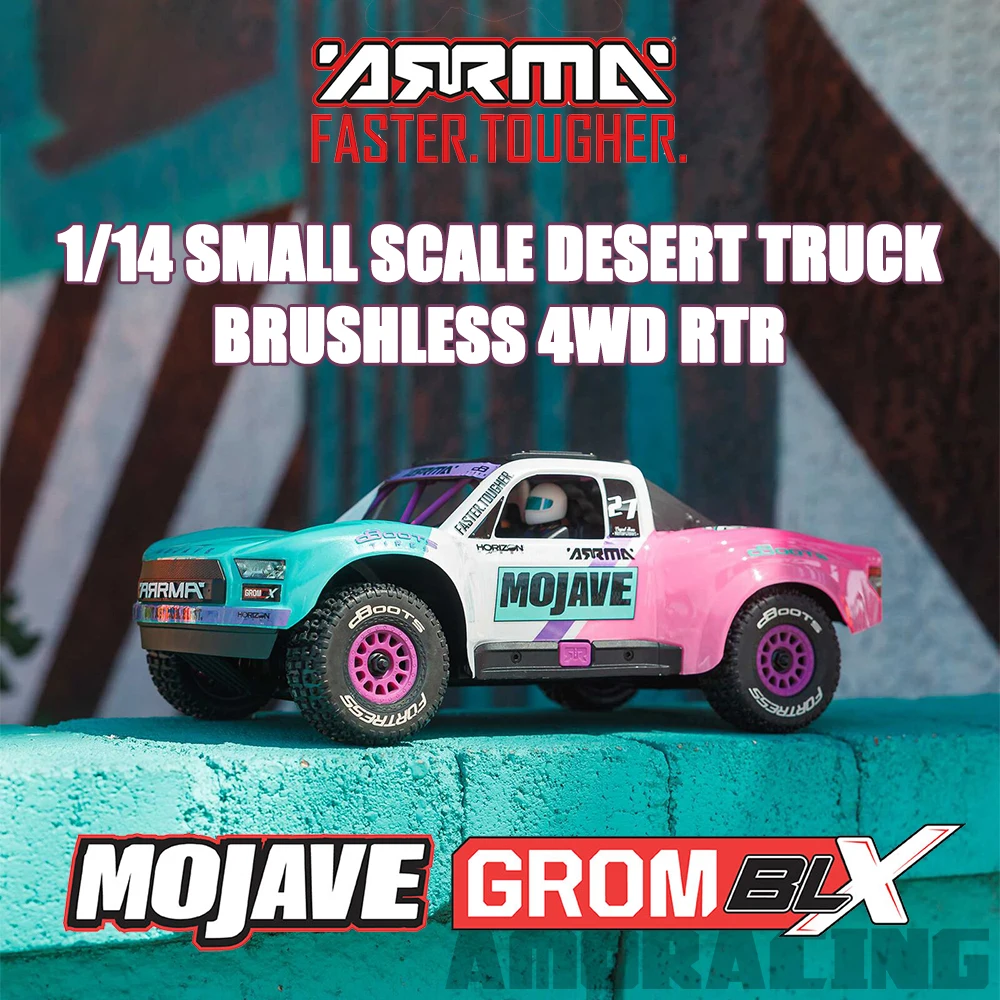 

ARRMA Mojave GROM BLX Brushless 4WD RTR 1/14 Small Scale Desert Truck RC Electric Remote Control Model Car Adult Children's Toys