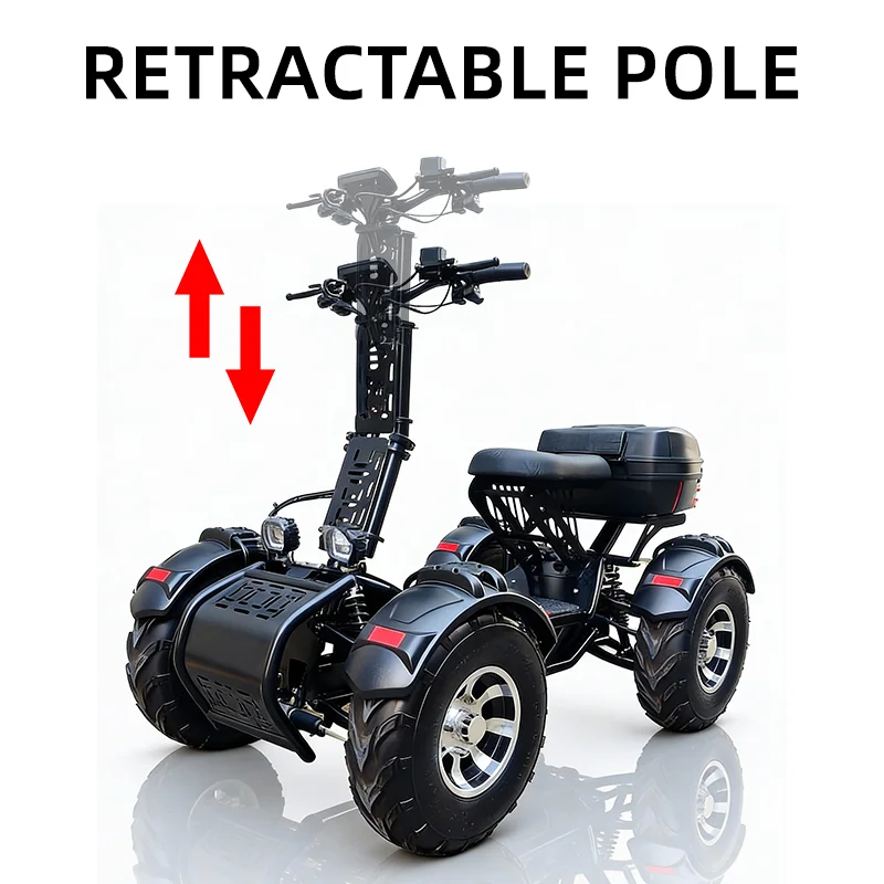 Four-wheel electric all-terrain vehicle 10000W dual motor waterproof adult smart battery electric scooter 60V