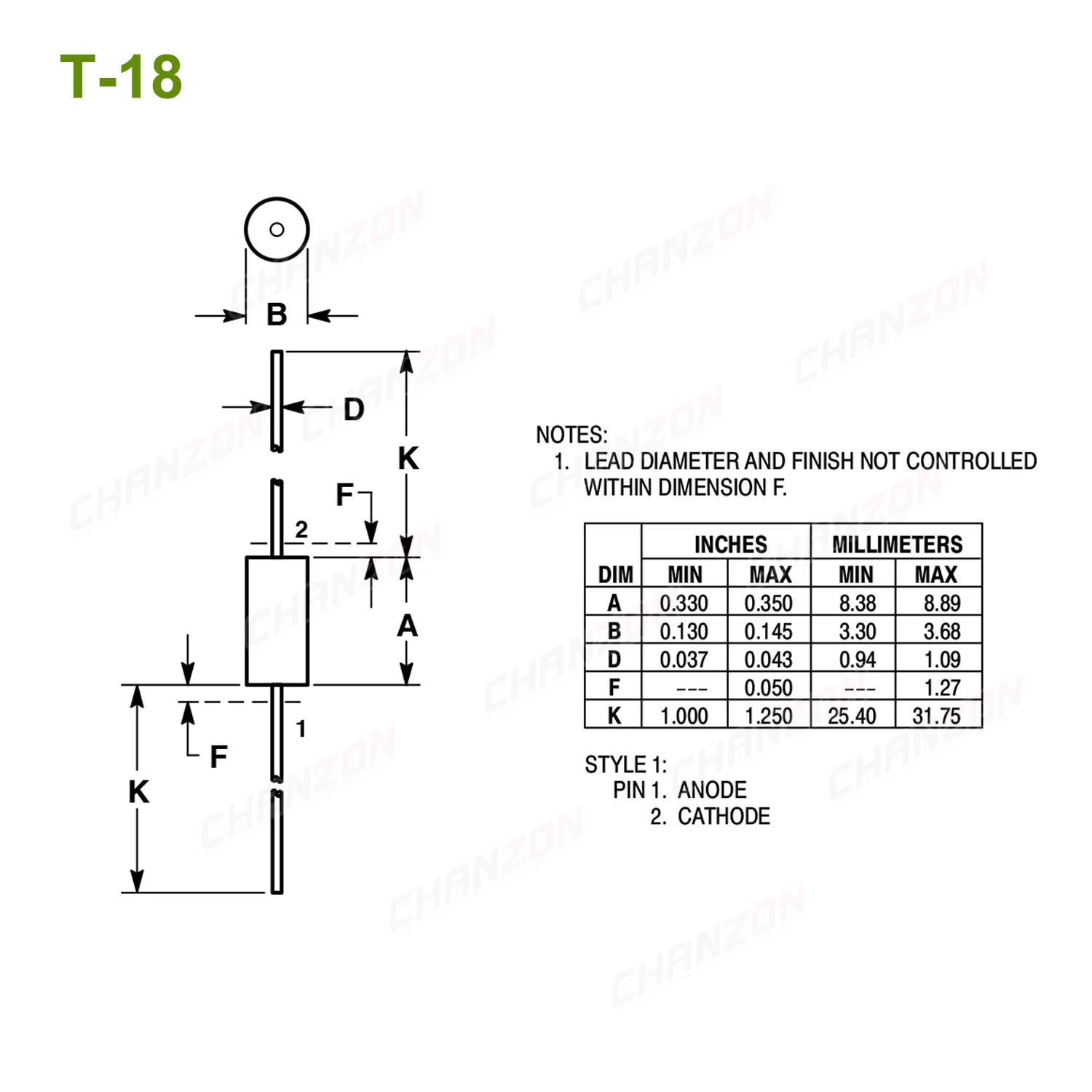 20Pcs / Pack 5W 1N5338B 1N5339B 1N5342B 1N5349B 1N5359B Power Zener Diode T-18 CASE17-02 Axial 5.1V 5.6V 6.8V 12V 24V Diodes