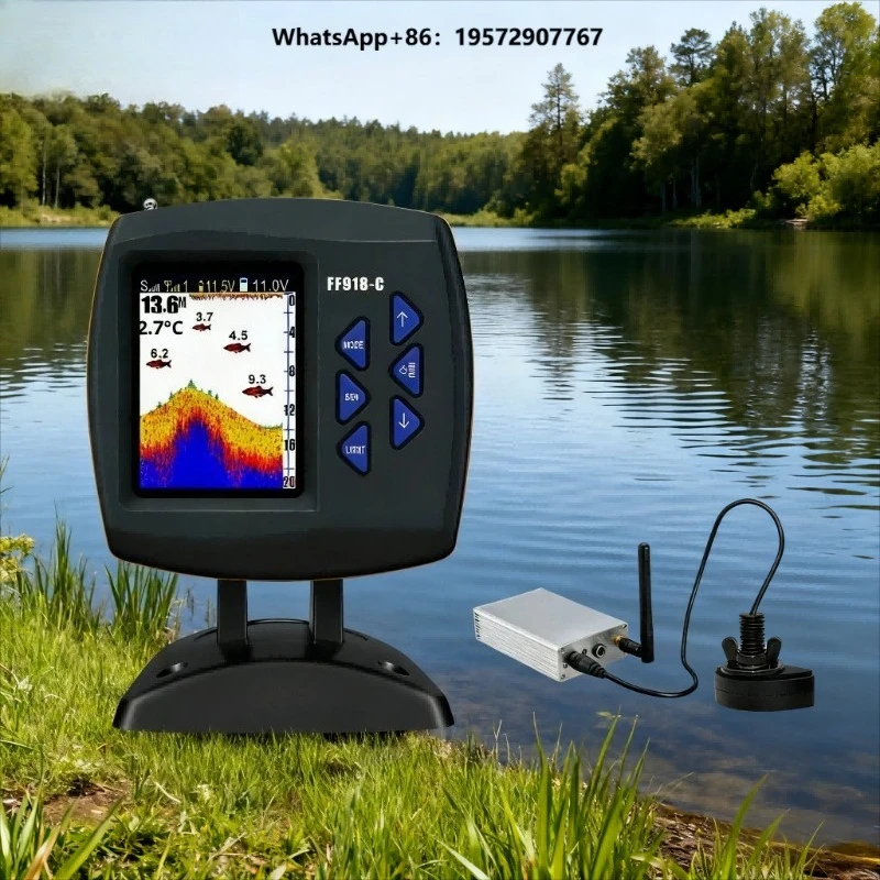 Wireless  Boat Live Scope  Color Screen 183m Remote Bait Boat Battery Powered IP68 Waterproof Lithium