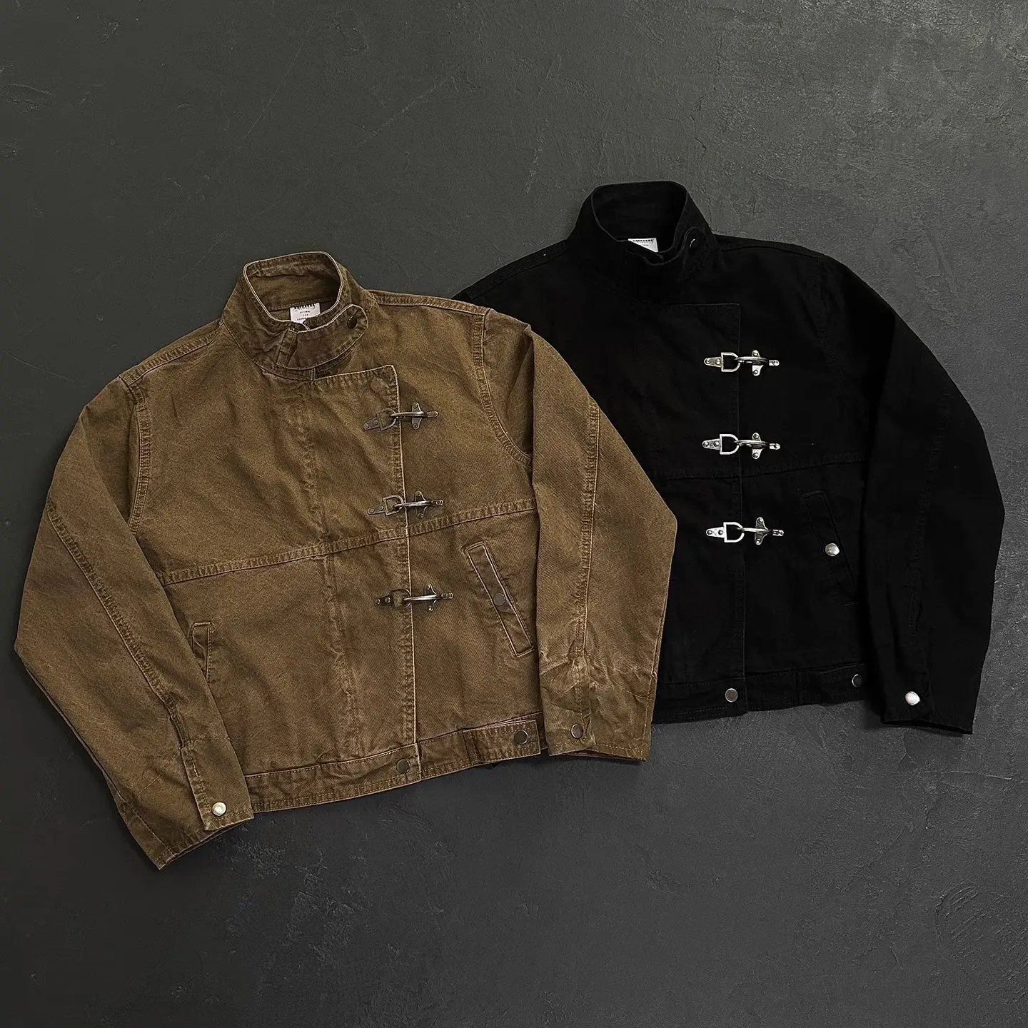 American-style Deconstructed Patchwork Bomber Jacket For Men Women Vintage Workwear Short Men's Trendy Autumn Coat