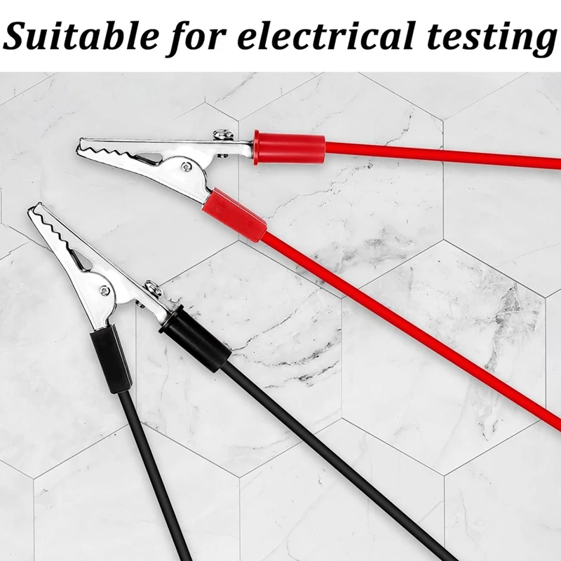 ABNO-10Pcs الأحمر والأسود التمساح كليبستيرمينال اختبار المشابك المعدنية الصغيرة الكهربائية المشابك لبطارية اختبار السيارة الكهربائية