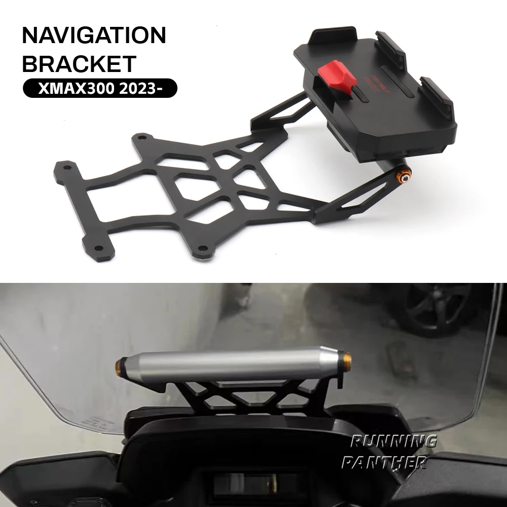 

Motorcycle Mobile Phone GPS Navigation Bracket Supporter Holder Bar 12/22MM For Yamaha X-MAX 300 X-MAX300 XMAX300 XMAX 300 2023-