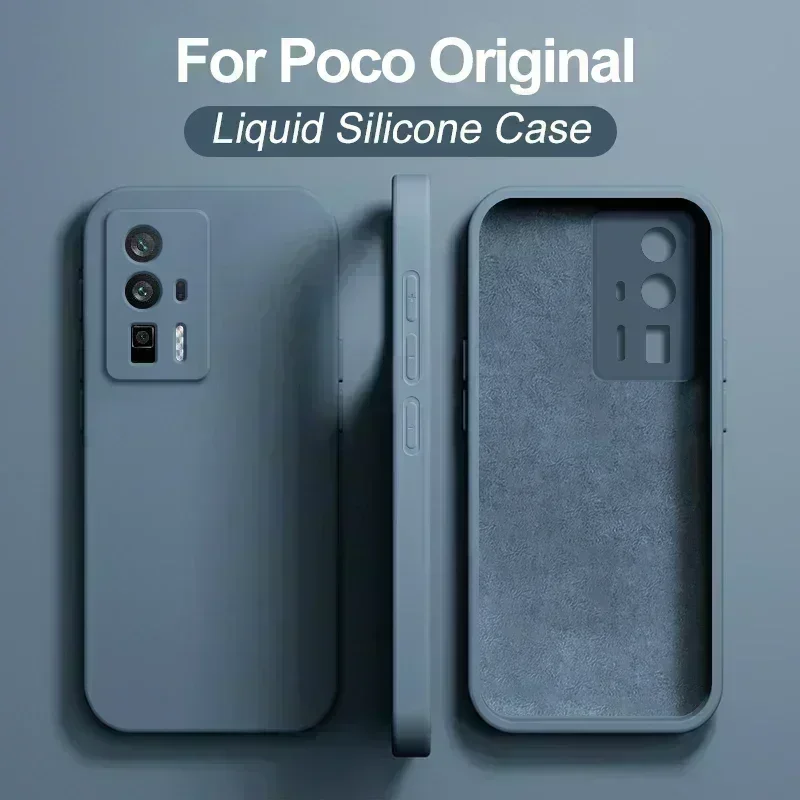 

Poco F5 Pro Case Liquid Silicone Camera Lens Protector Phone Cases For Xiaomi Poco F5 PocoF5 Poco F 5 Pro F5Pro Soft Back Cover