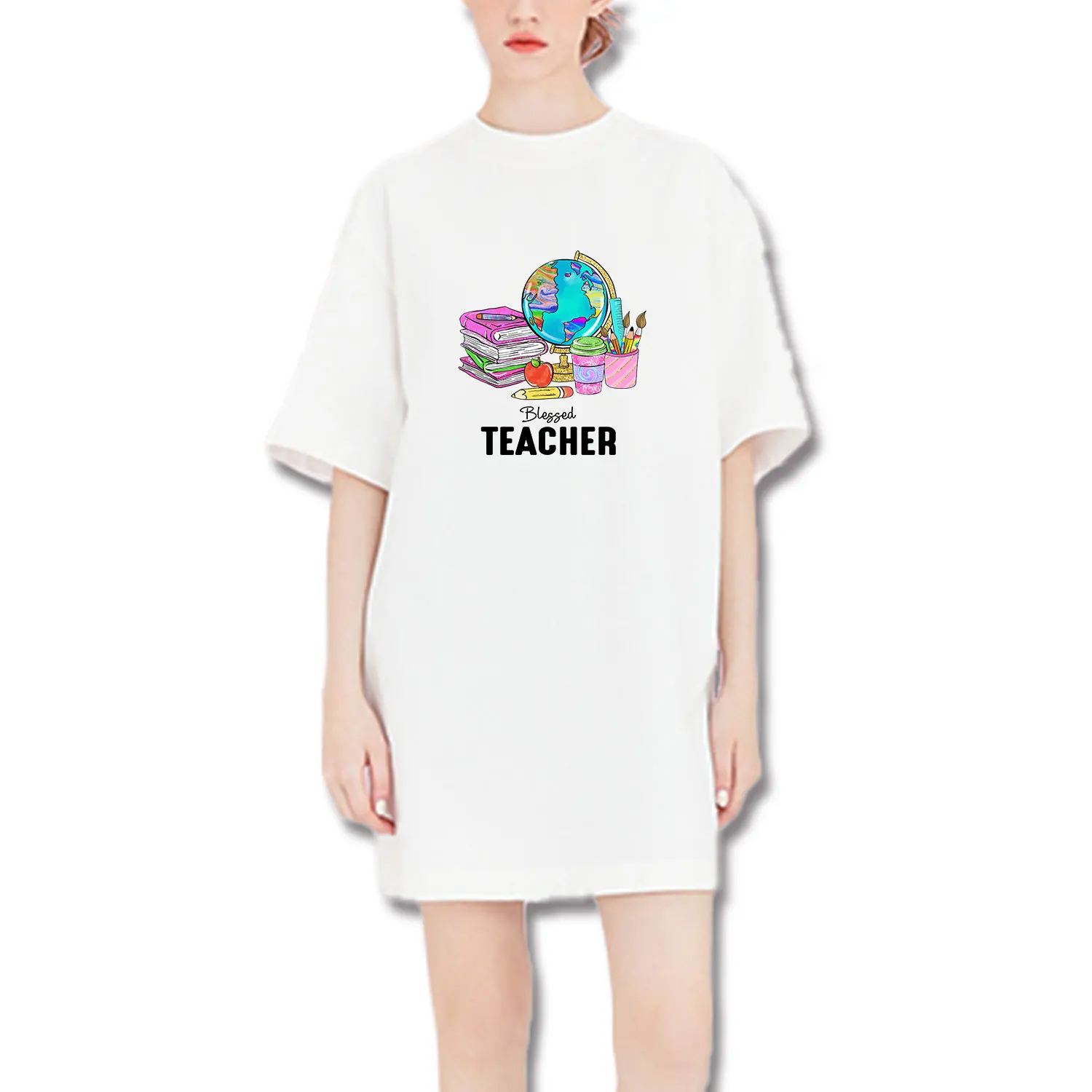 Student Stationery Cute Cartoon PatchesLetter Stickers Iron-on Transfers for Clothing Easy to Use DIY Appliques