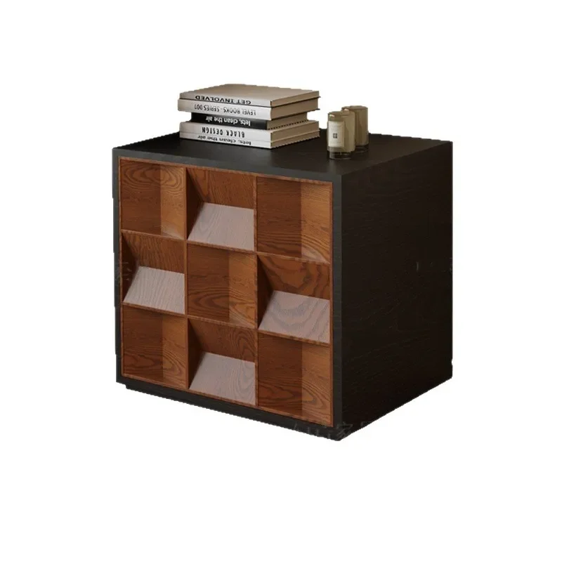 Wind listening sound bucket cabinet Solid wood card door cabinet Module combination cabinet Living room sofa side several