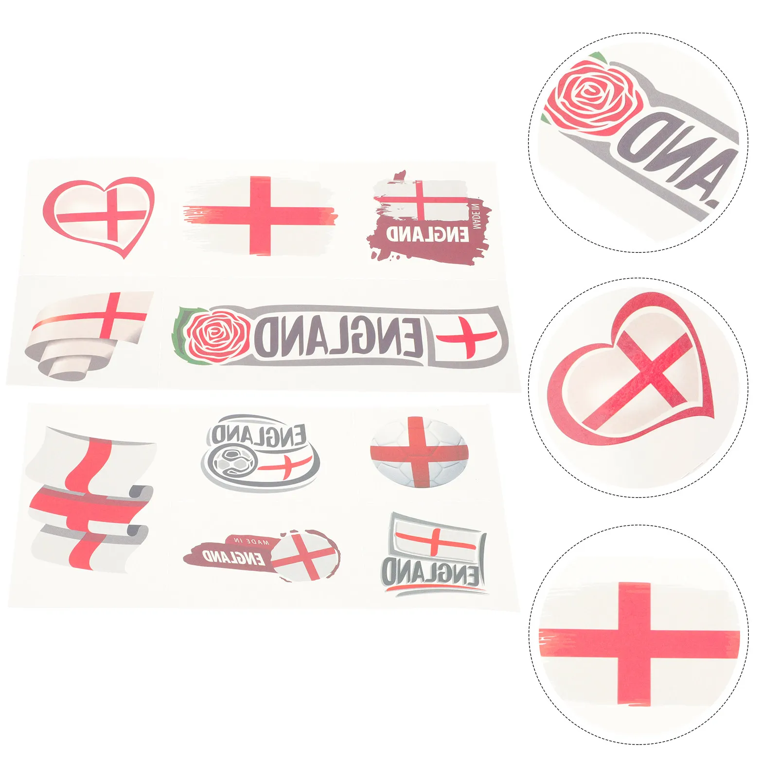 

2 Sheets Football Fan Sports Body Stickers PVC Soccer Game Tattoos Festival Decorative Practical Temporary Tattoos